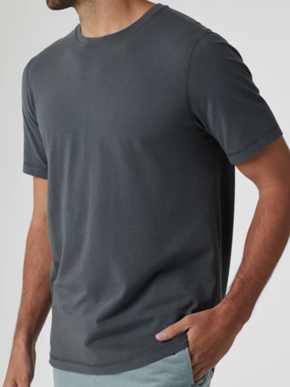 Vuori Tuvalu Mens Short Sleeve Tee Shirt, Dark Pewter, X-Large